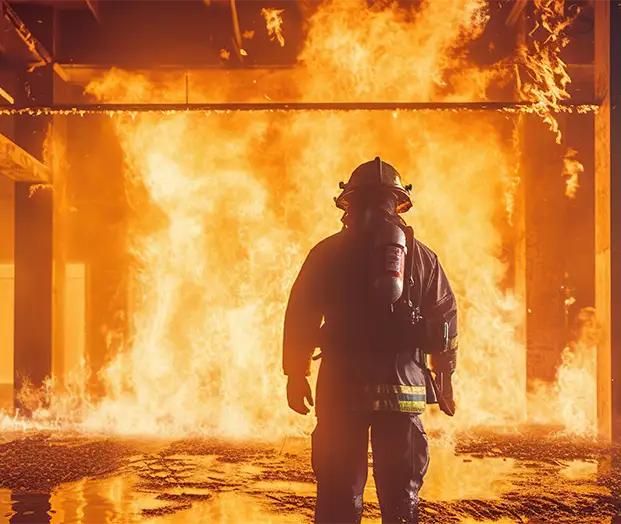 FABRICA INCENDIÁNDOSE